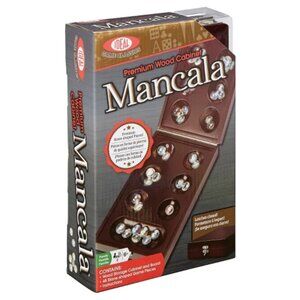 Ideal Premium Wood Cabinet Mancala  Board Game Bilingual  New Sealed For Age 6+
